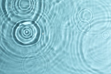 Photo of Closeup viewwater with circles on turquoise background