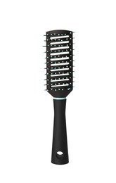 One new plastic hairbrush isolated on white