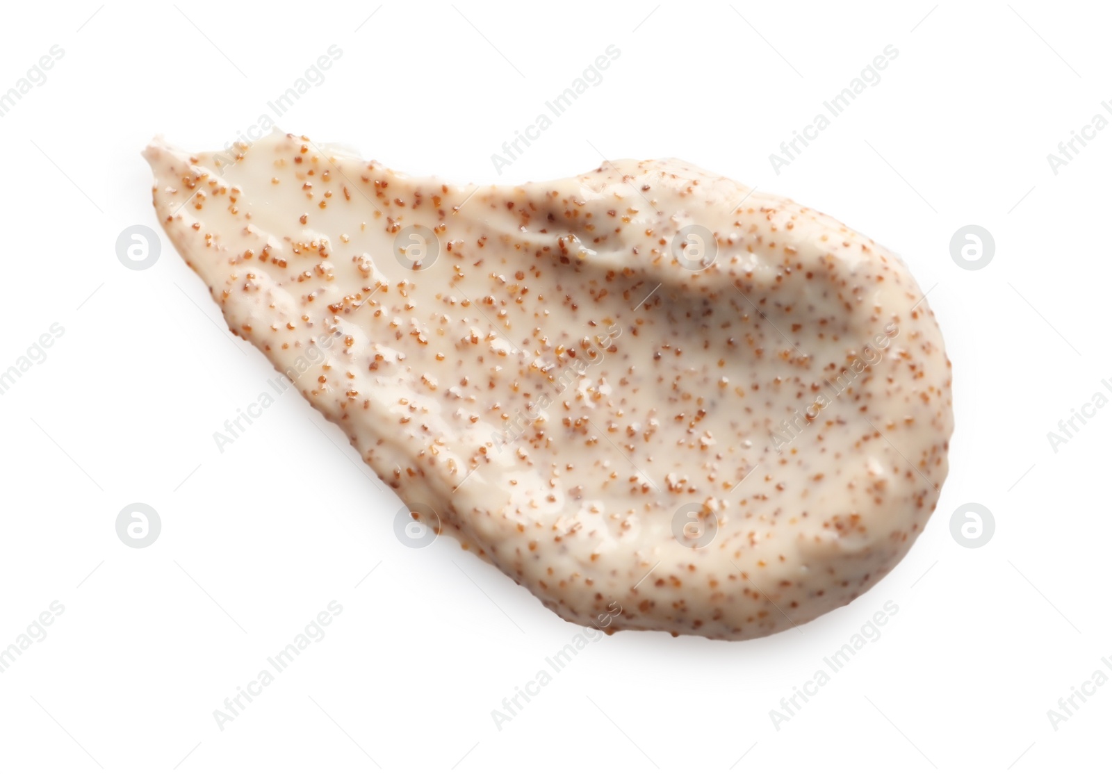 Photo of Sample of natural scrub on white background, top view