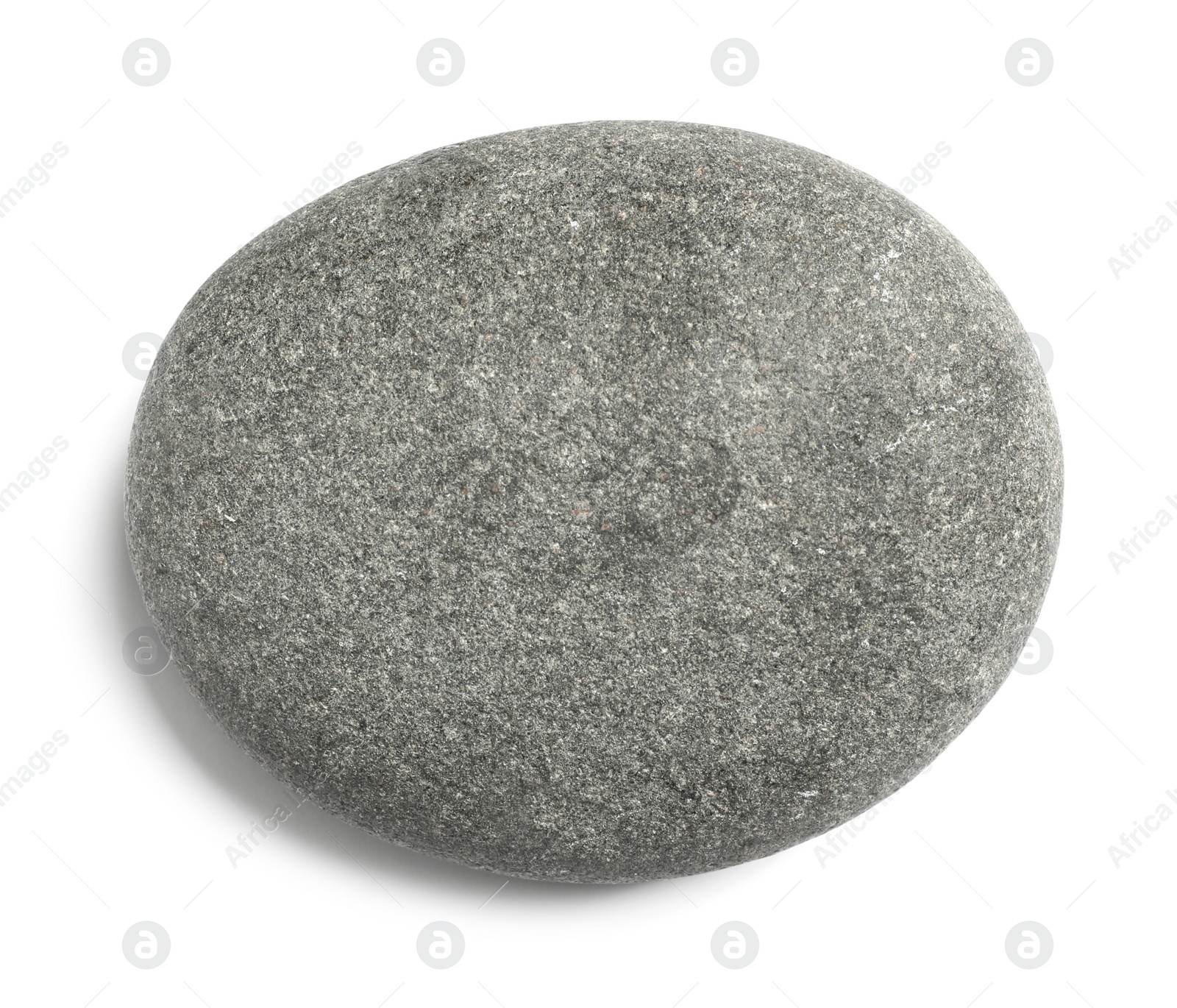 Photo of Grey spa stone isolated on white, top view