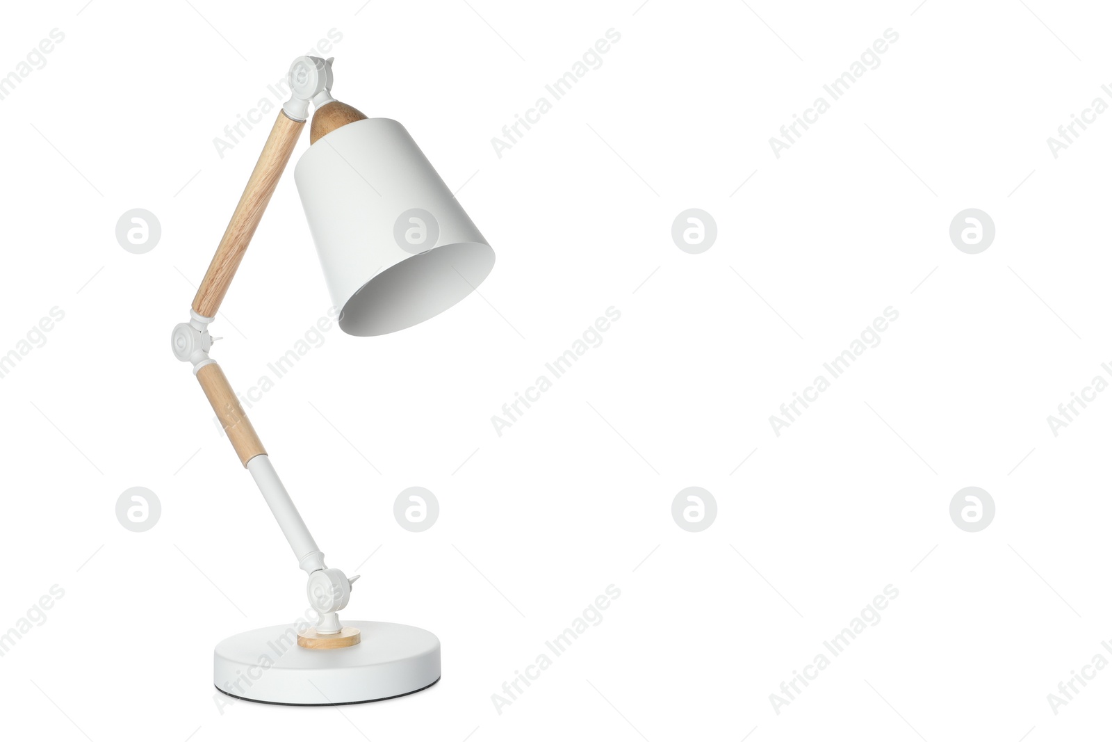 Photo of Stylish modern table lamp isolated on white