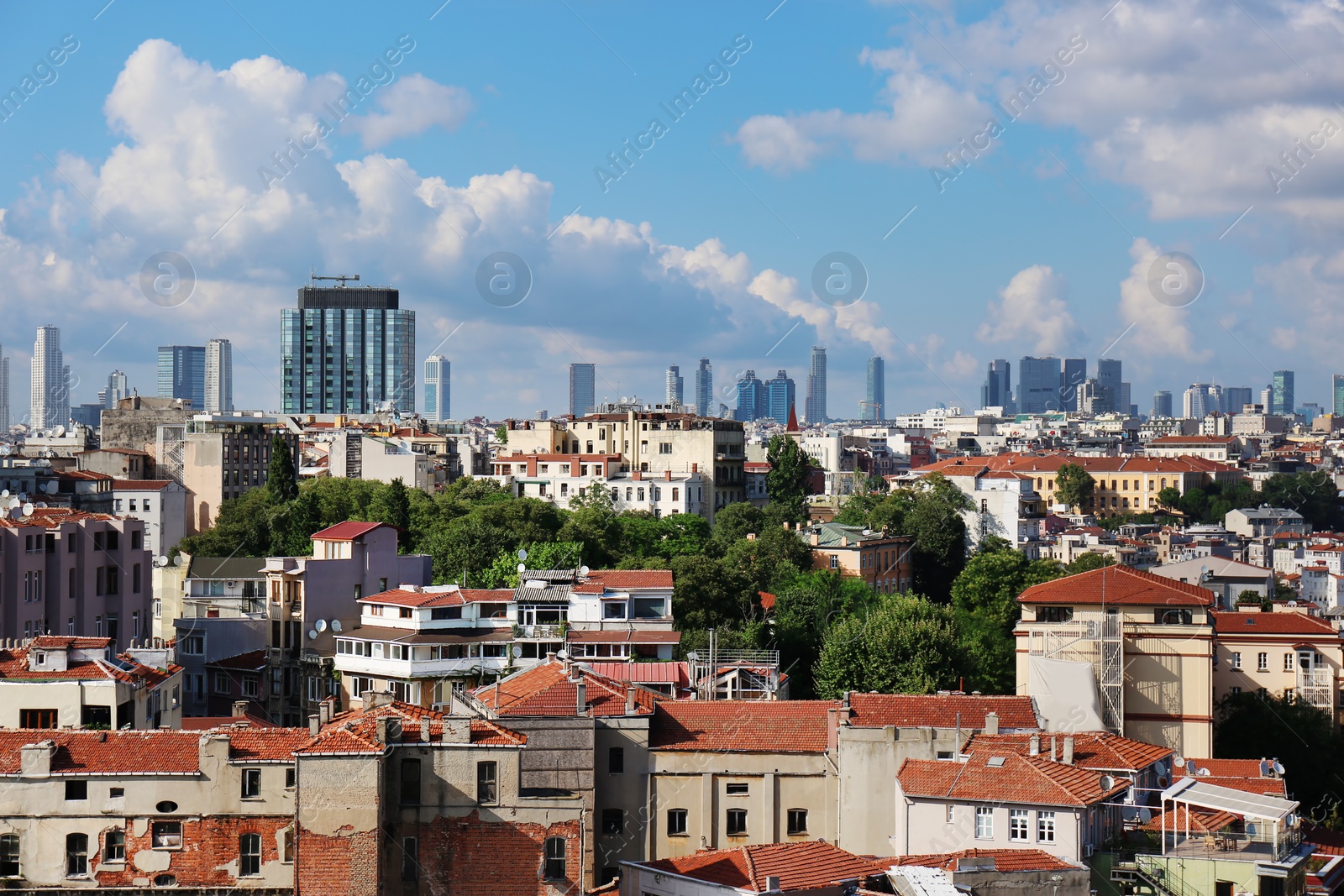 Photo of Picturesque view of city with beautiful buildings