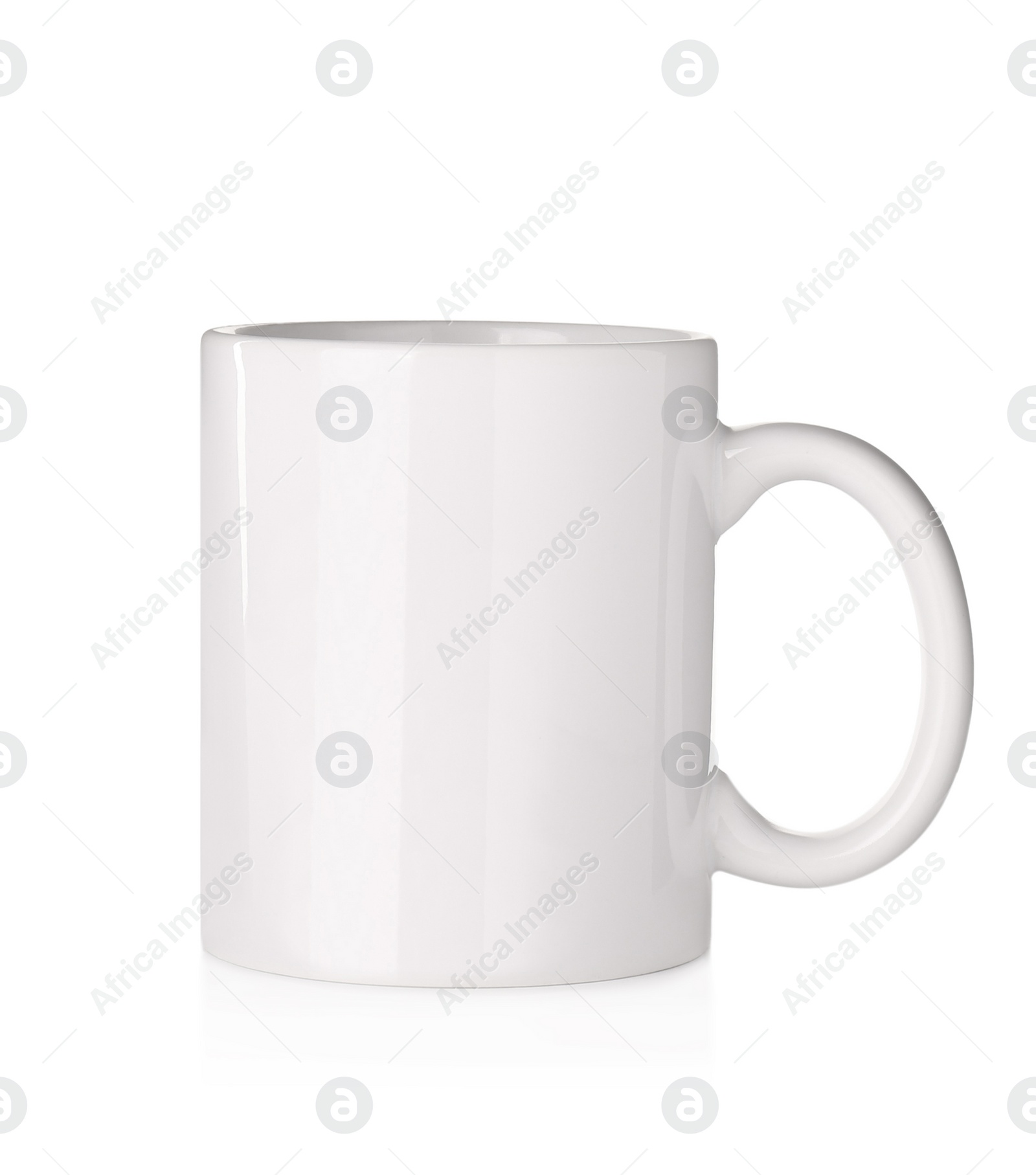New blank ceramic mug isolated on white Photo of New blank ceramic mug isolated on white