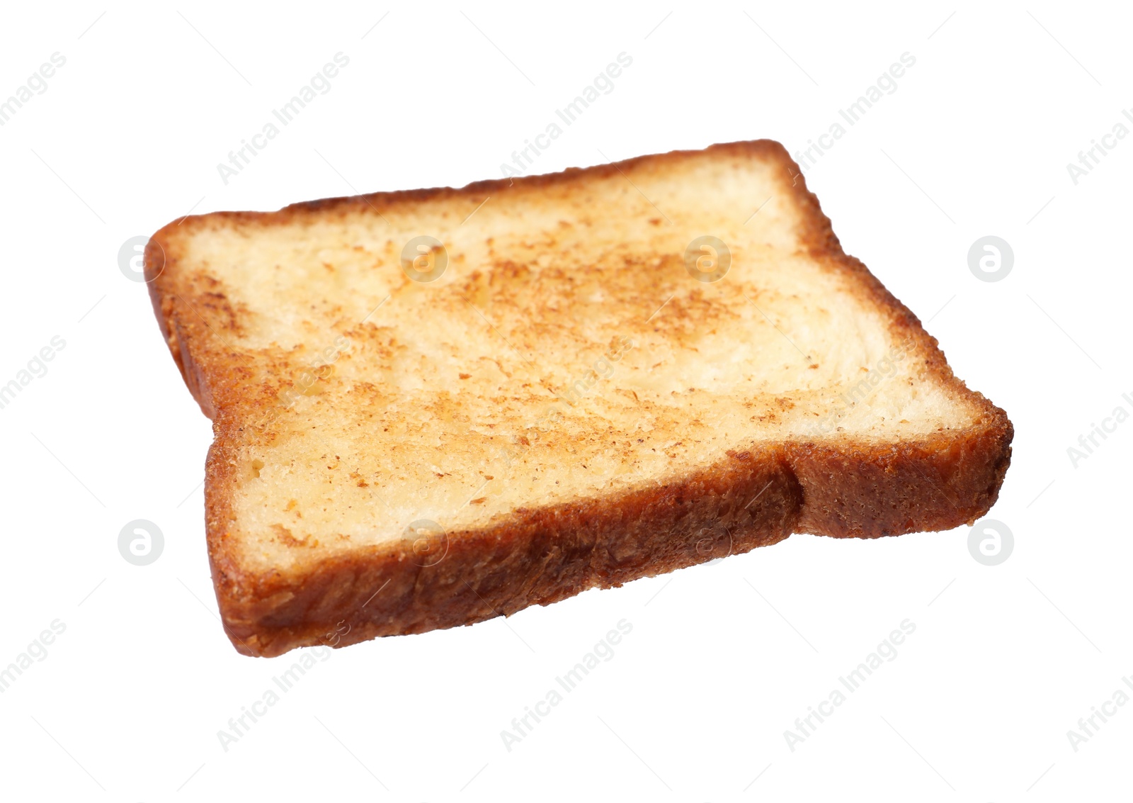 Photo of Piece of fresh toast bread isolated on white