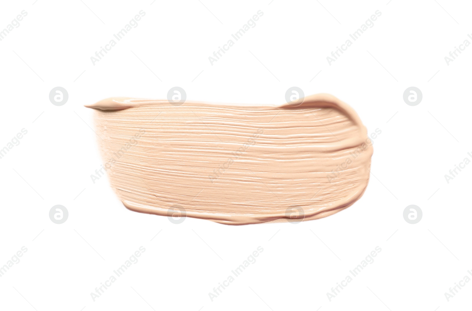 Photo of Smear of skin foundation isolated on white, top view