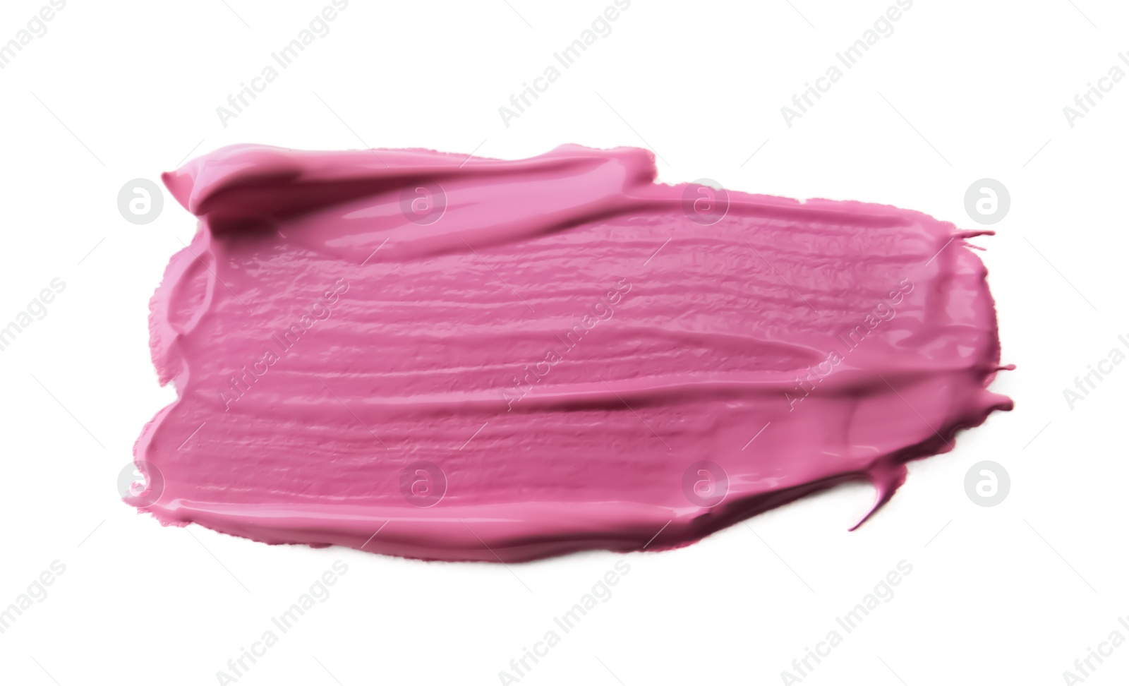 Photo of Sample of pink paint on white background