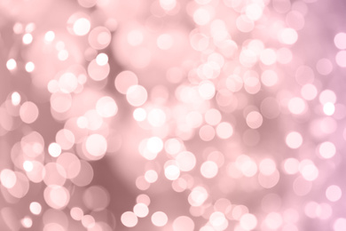 Image of Blurred view of pink lights, bokeh effect