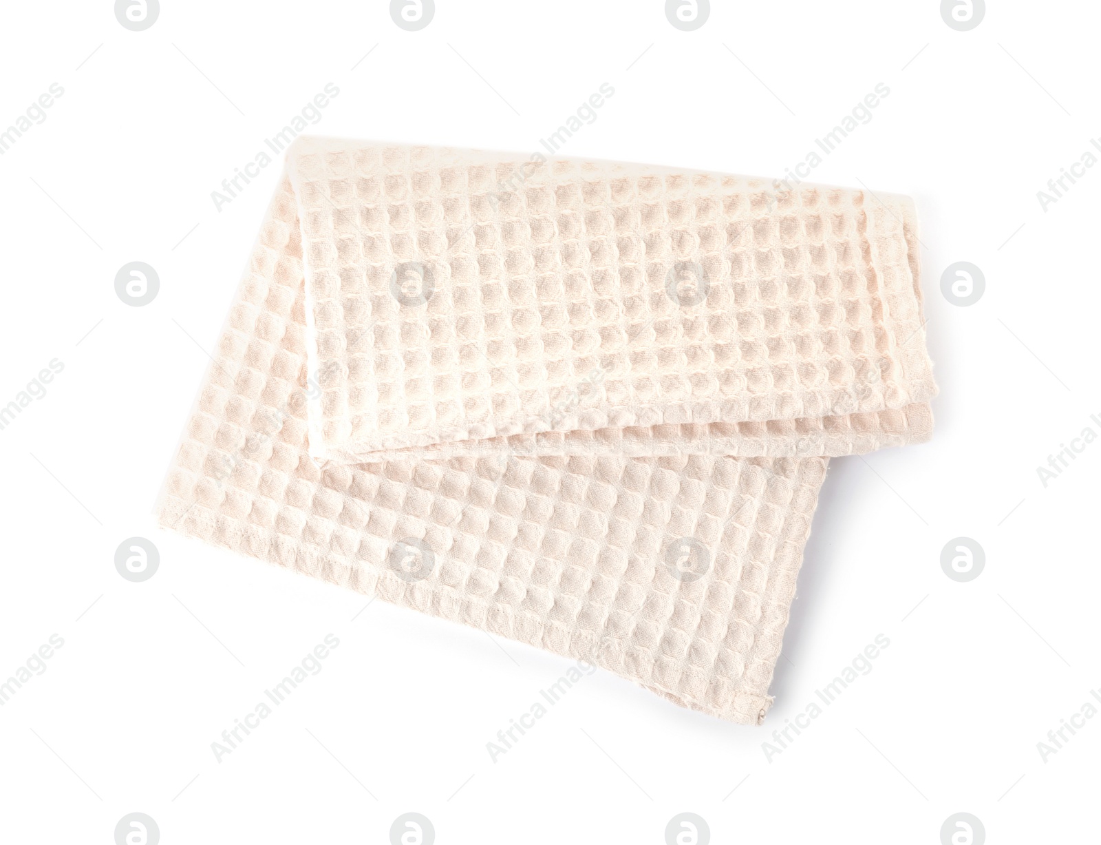 Photo of Waffle napkin for table setting on white background