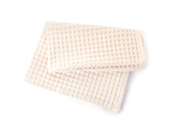 Photo of Waffle napkin for table setting on white background