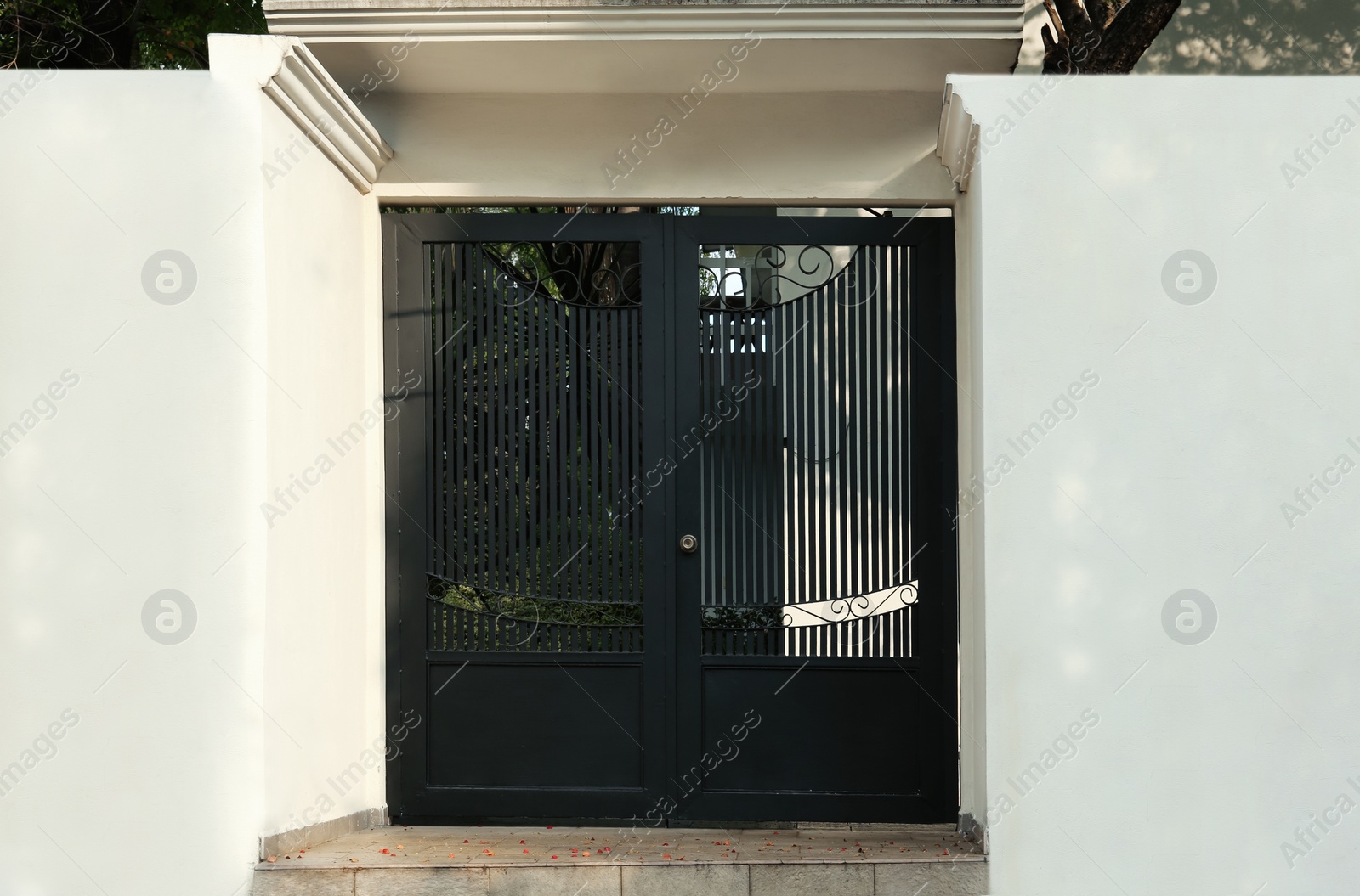 Photo of Entrance of residential house with black door