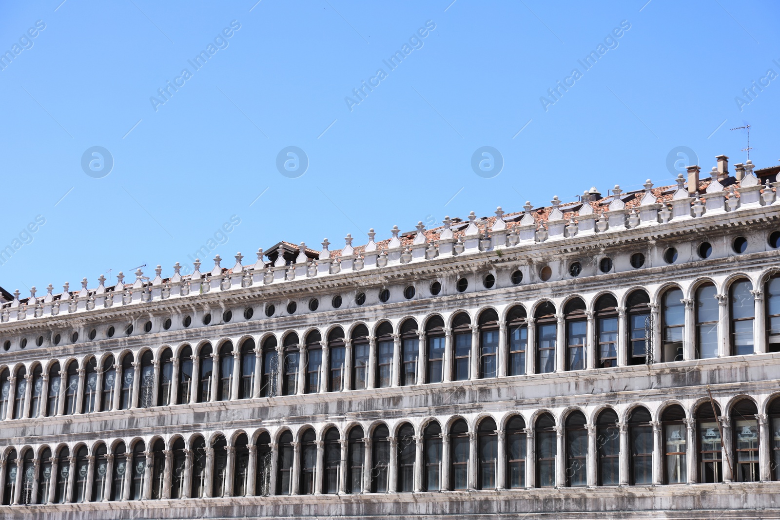 Photo of VENICE, ITALY - JUNE 13, 2019: Facade of Procuratie Nuove at St Mark's Square