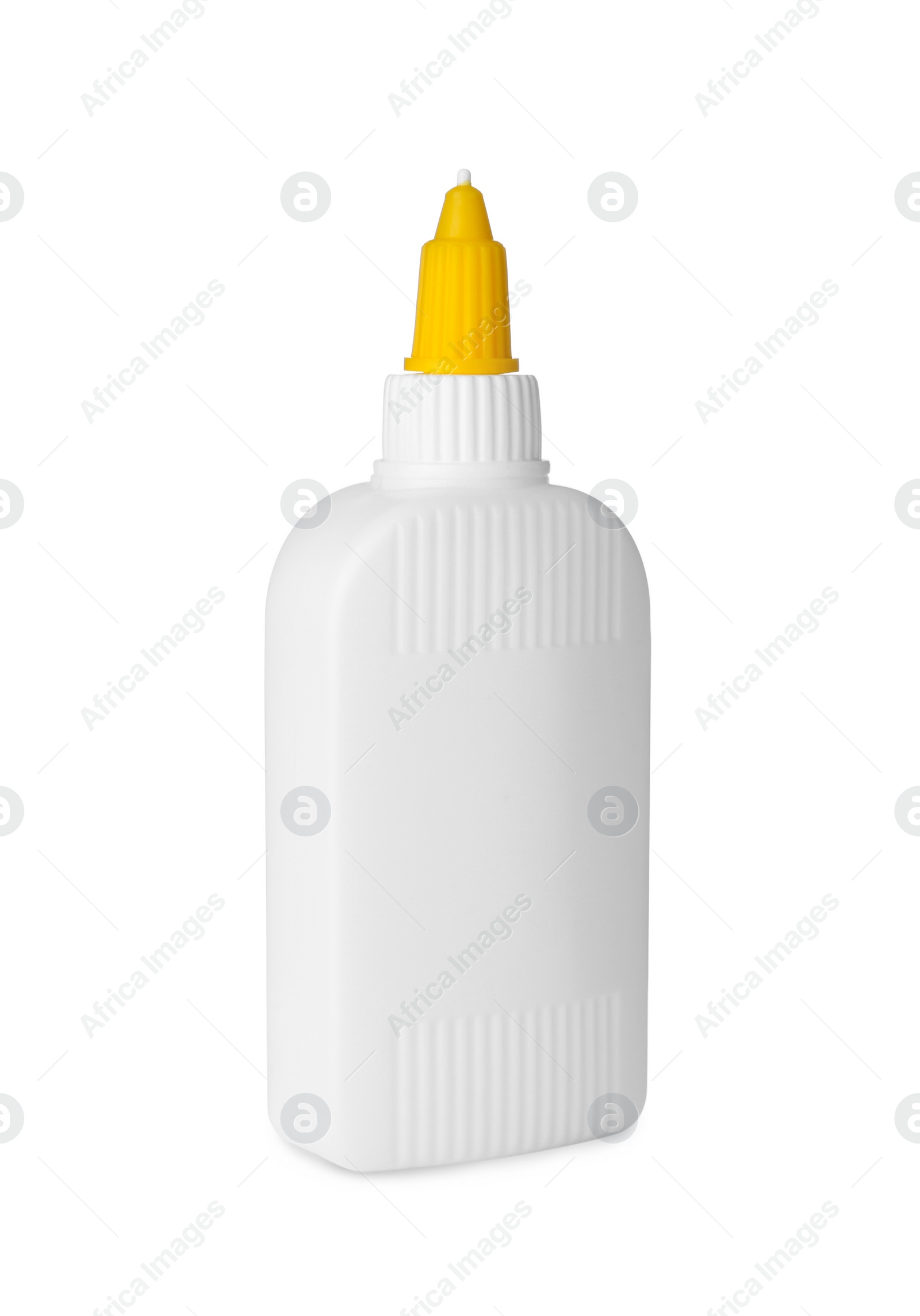 Photo of Blank bottle of glue isolated on white