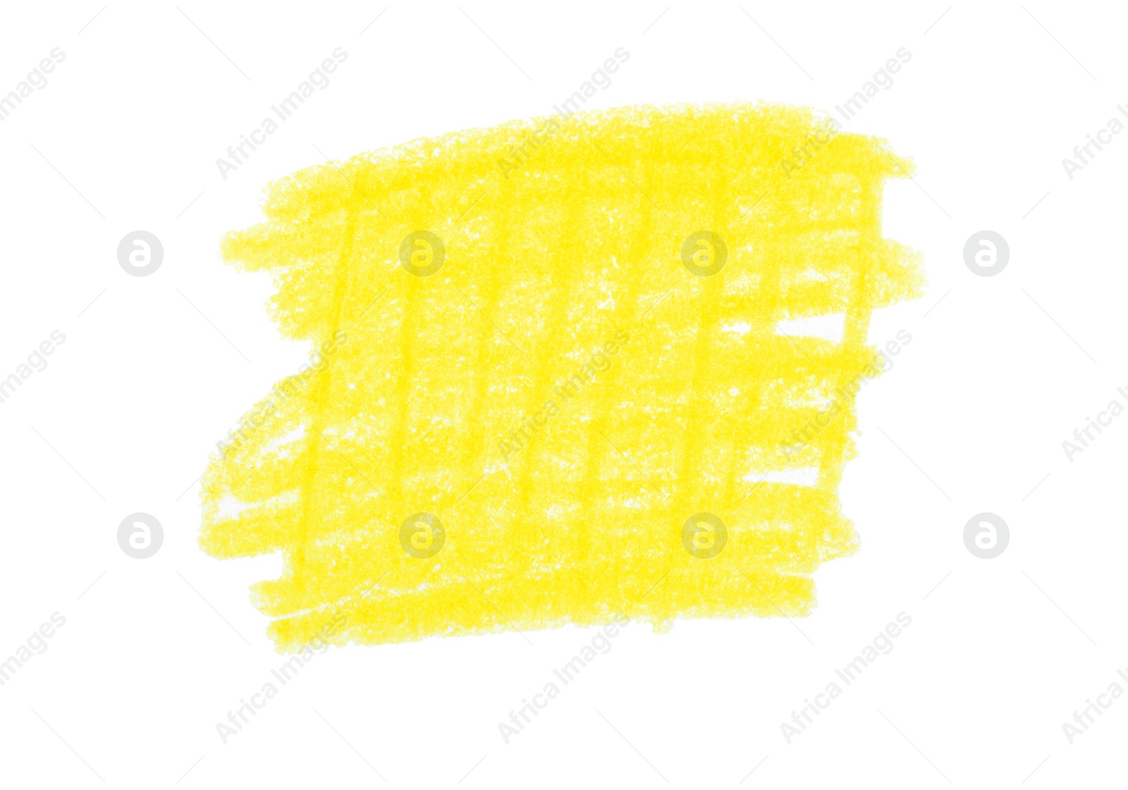 Photo of Yellow pencil hatching on white background, top view