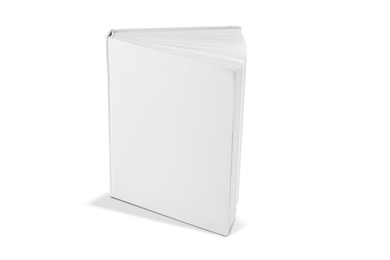 Photo of Mock up of hardcover book on white background