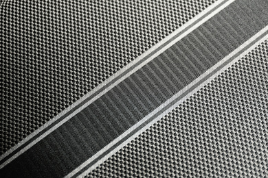 Textured grey fabric as background, closeup view