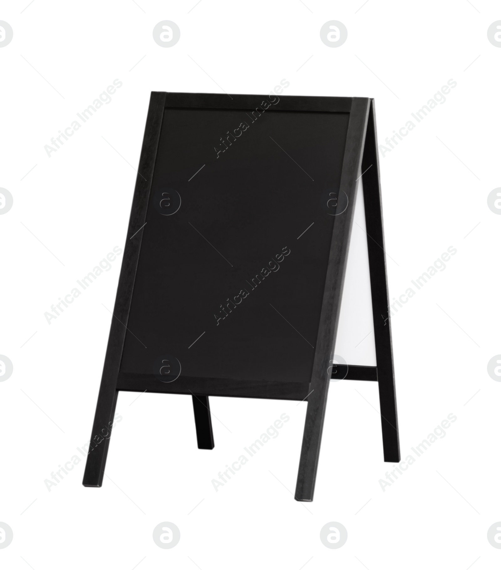 Image of Blank advertising A-board on white background. Mockup for design