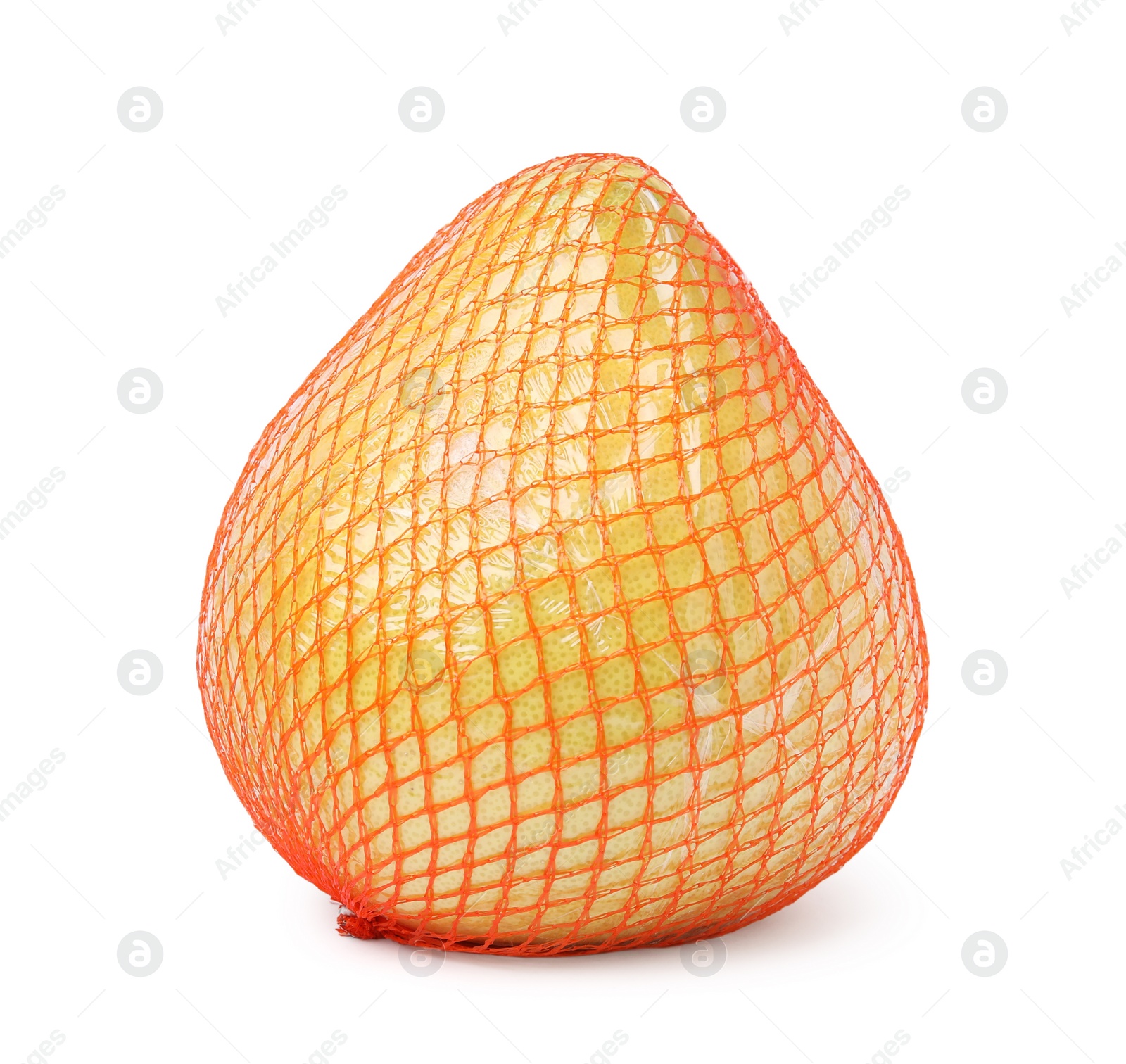 Photo of One tasty fresh pomelo isolated on white