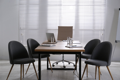 Photo of Conference room interior with modern office table