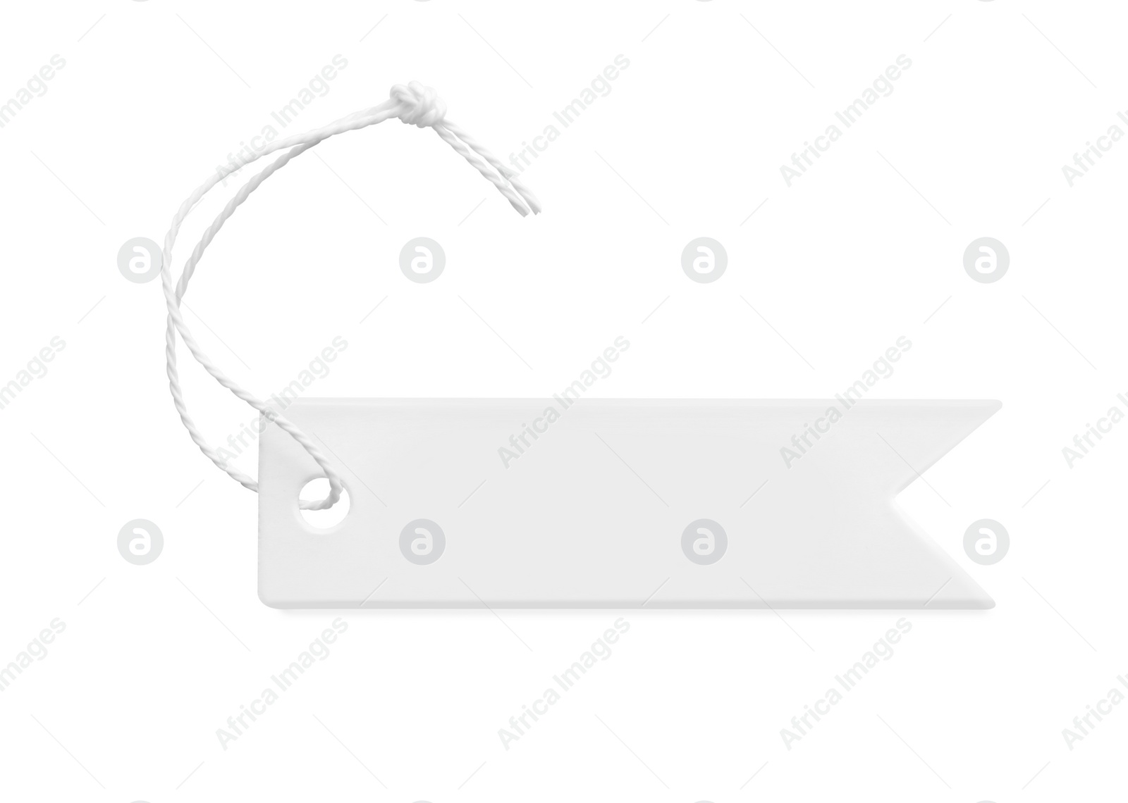 Photo of Tag with space for text isolated on white, top view