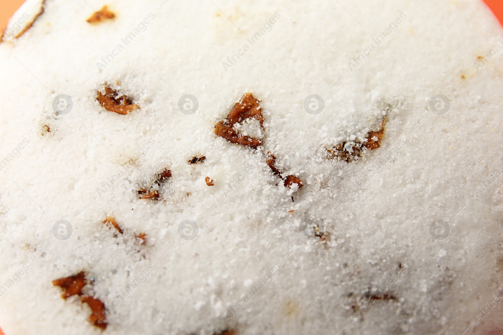 Photo of Bath bomb texture as background, macro view