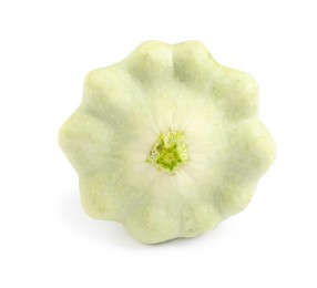 Fresh ripe pattypan squash isolated on white