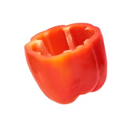 Half of fresh bell pepper isolated on white