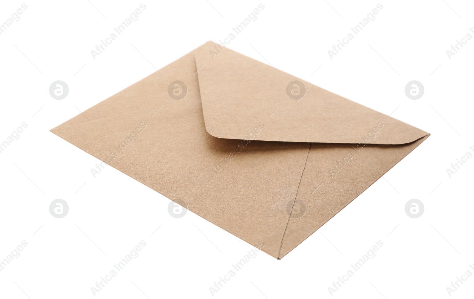 Photo of Brown paper envelope isolated on white. Mail service