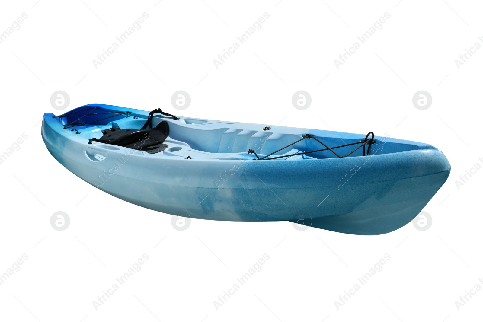 Image of Blue kayak isolated on white. Outdoor activity 