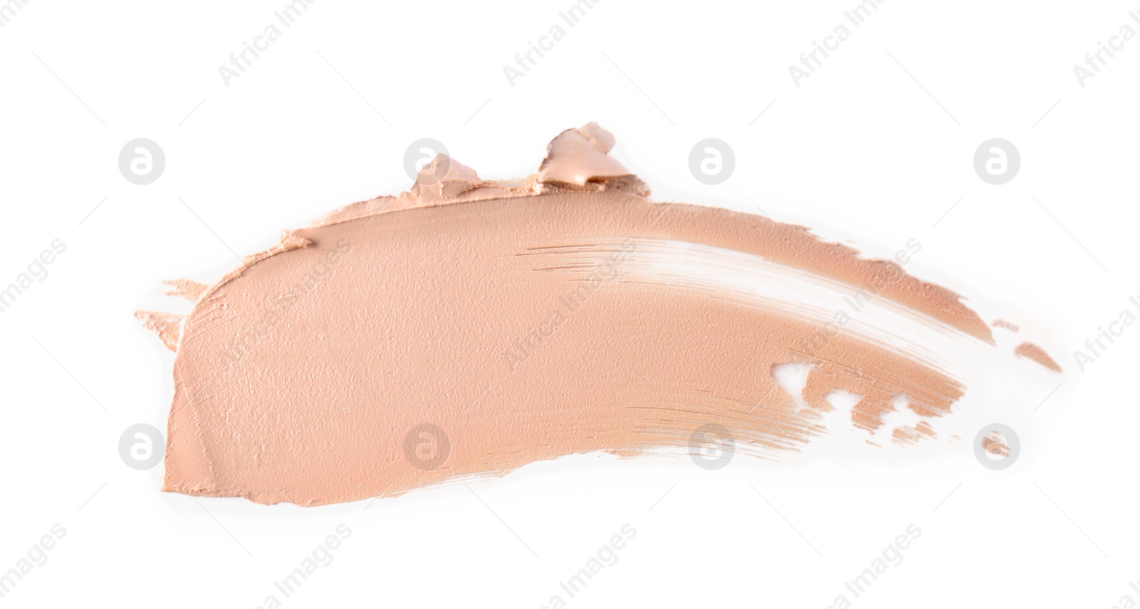Photo of Skin tone foundation on white background. Professional makeup products