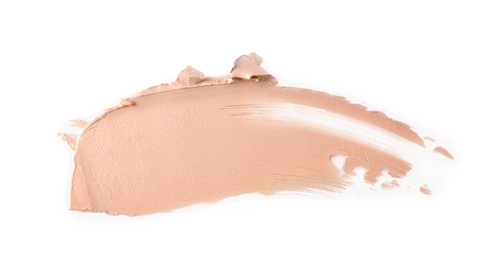 Skin tone foundation on white background. Professional makeup products