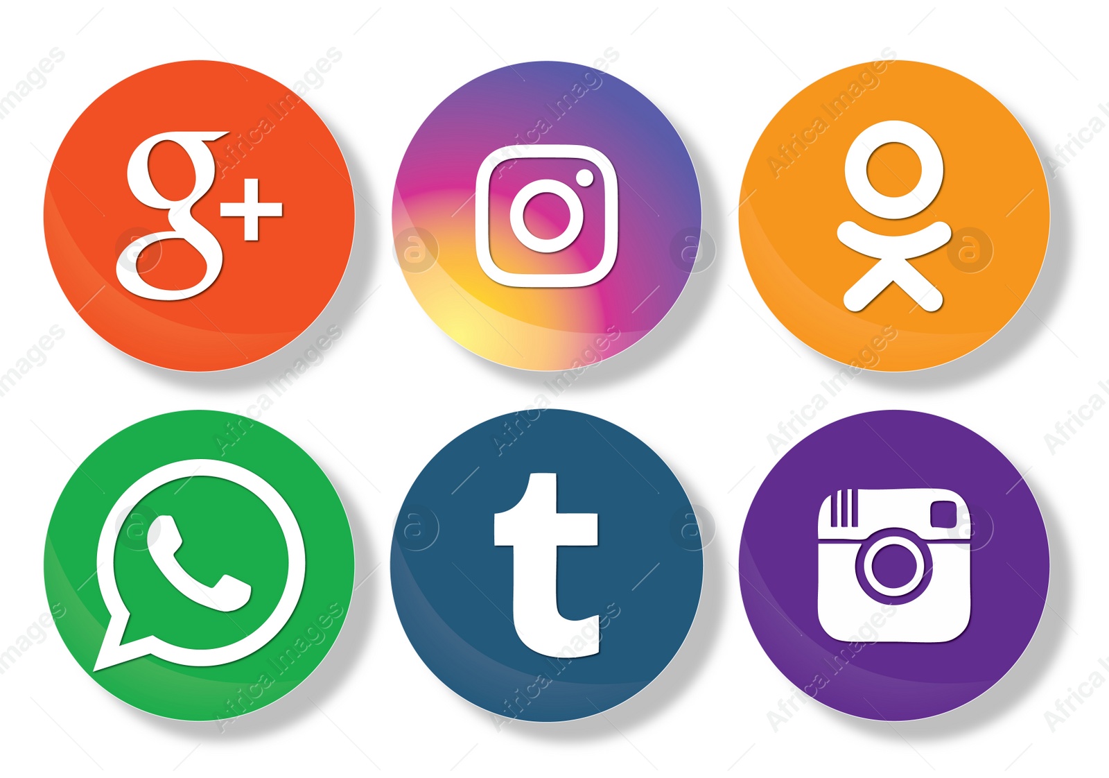 Illustration of MYKOLAIV, UKRAINE - APRIL 4, 2020: Collection of different social media apps icons