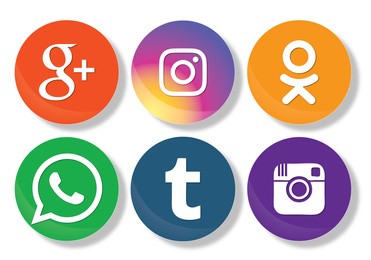 MYKOLAIV, UKRAINE - APRIL 4, 2020: Collection of different social media apps icons