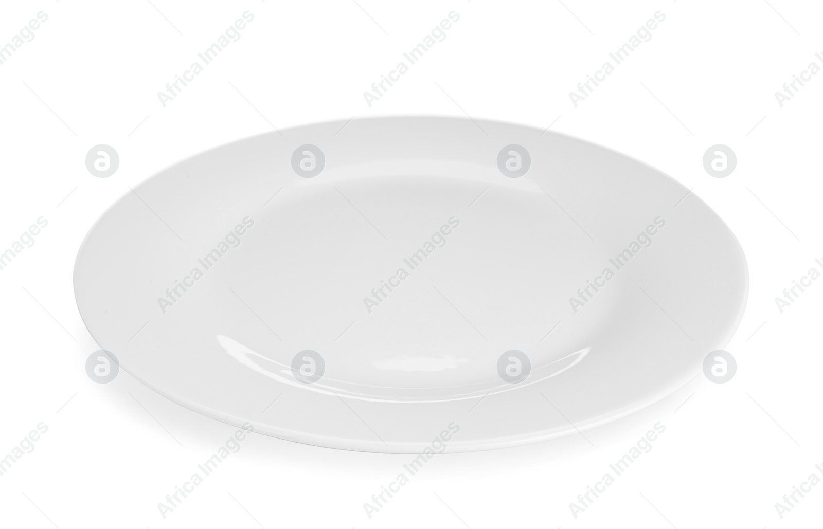 Photo of Clean empty ceramic plate isolated on white