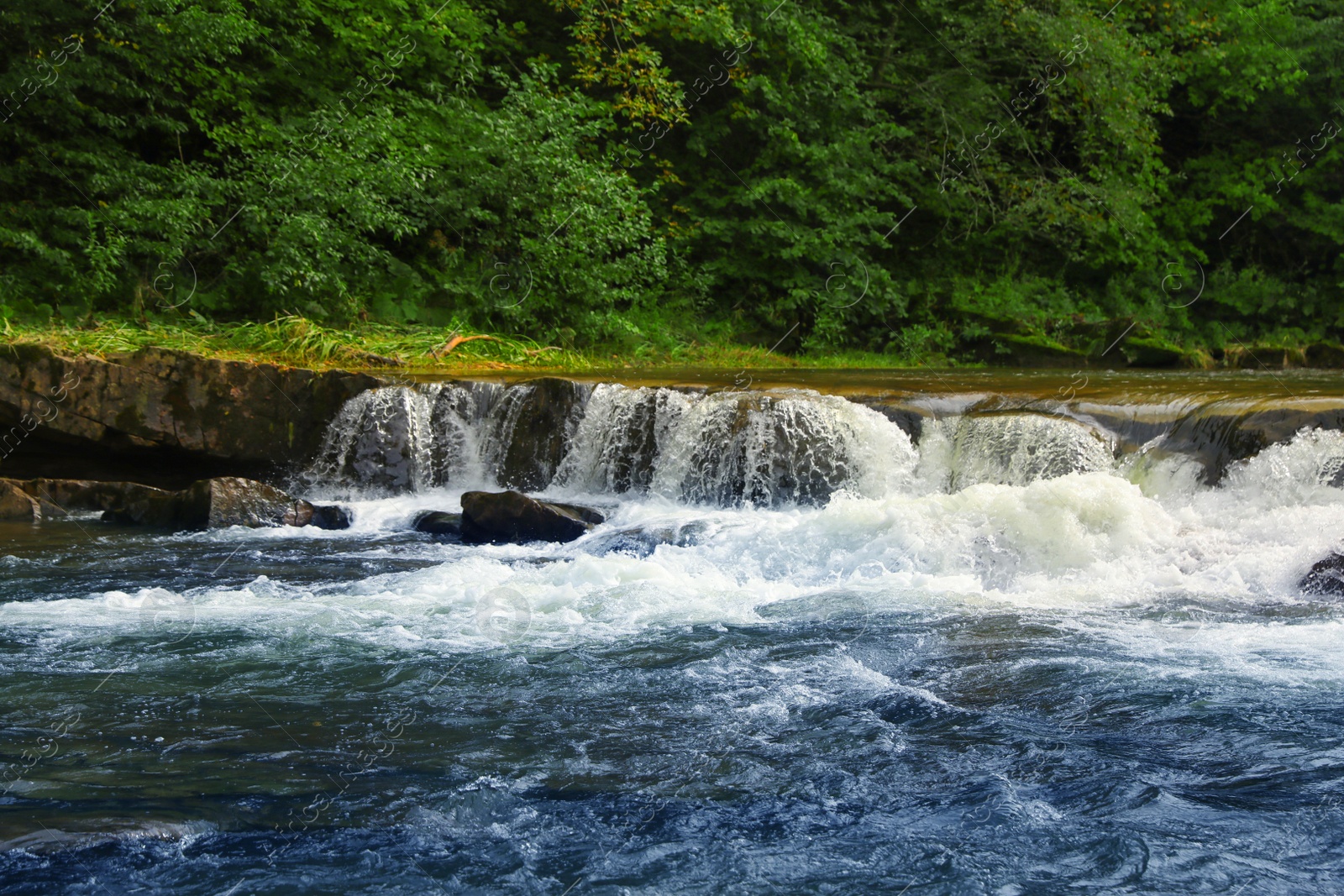 Photo of Picturesque view of beautiful river flowing near forest