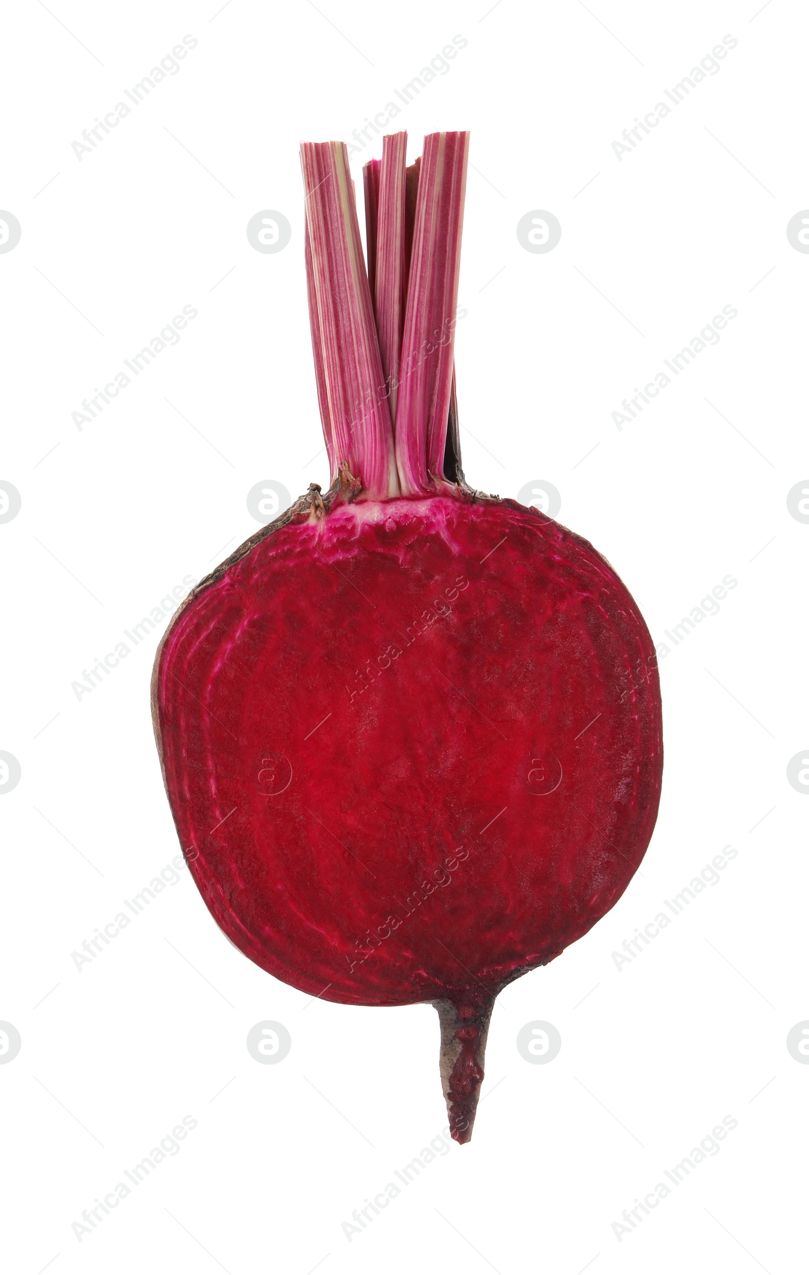 Photo of Half of fresh red beet isolated on white