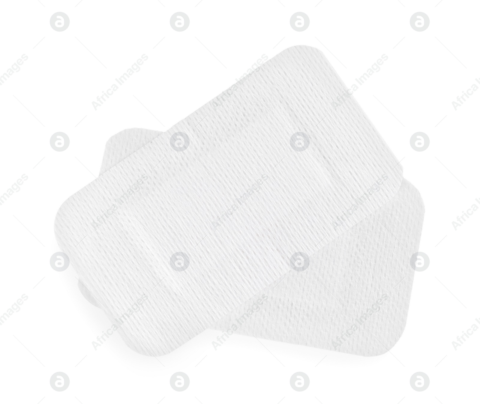 Photo of Medical adhesive bandages isolated on white, top view