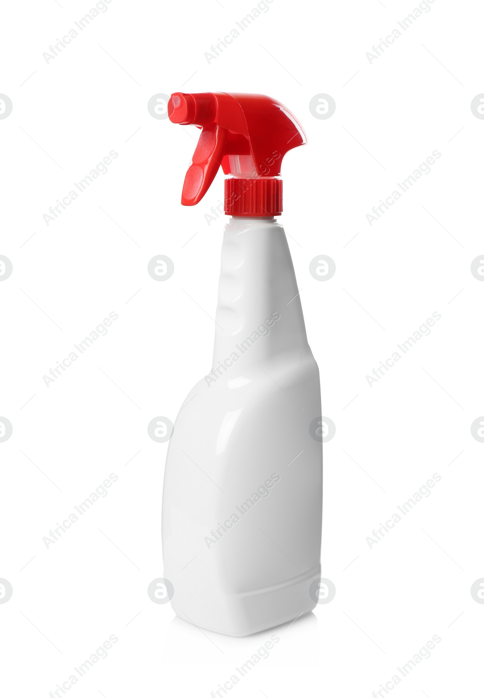 Photo of Spray bottle of cleaning product isolated on white