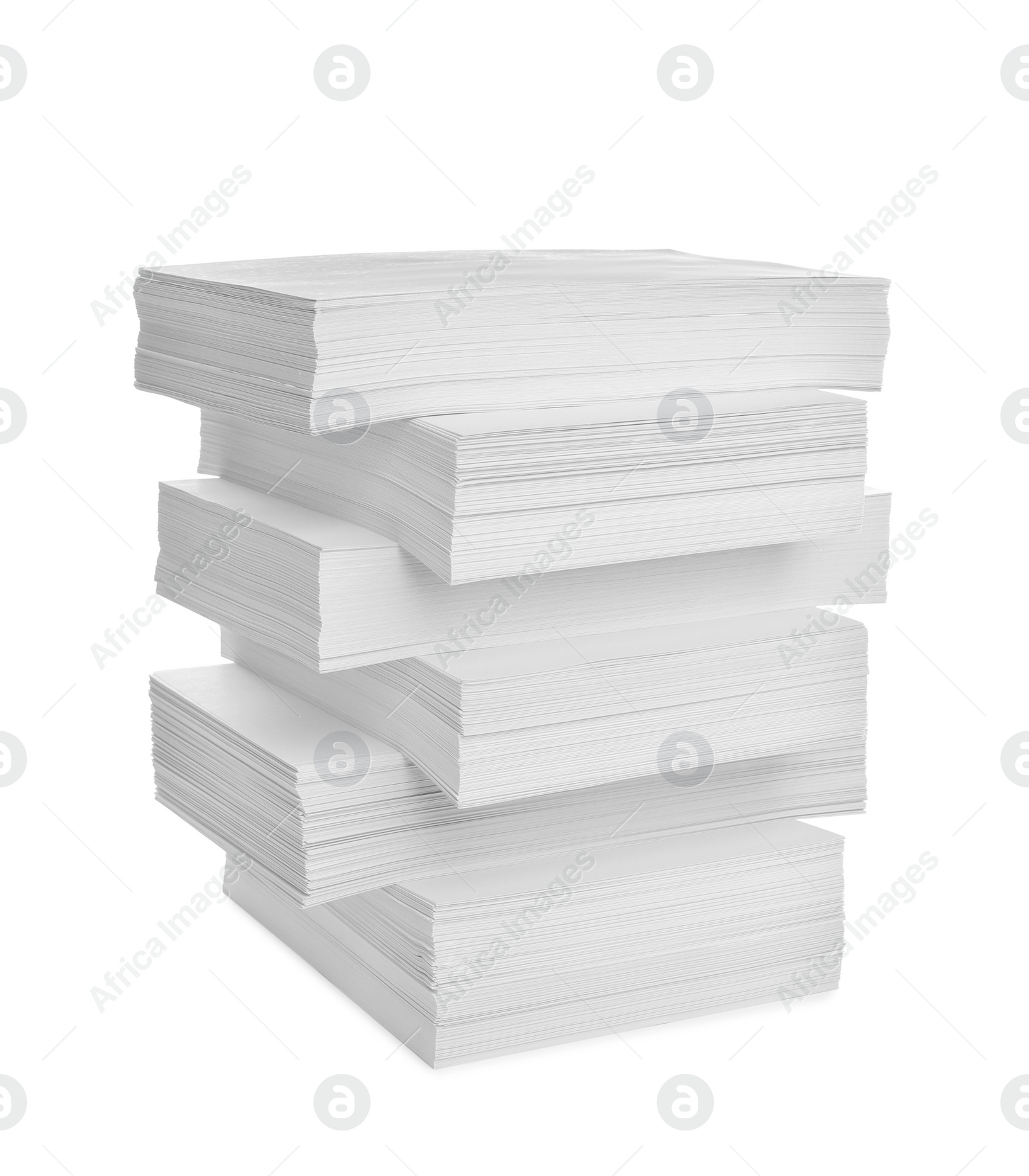 Photo of Stack of paper sheets isolated on white