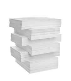 Photo of Stack of paper sheets isolated on white