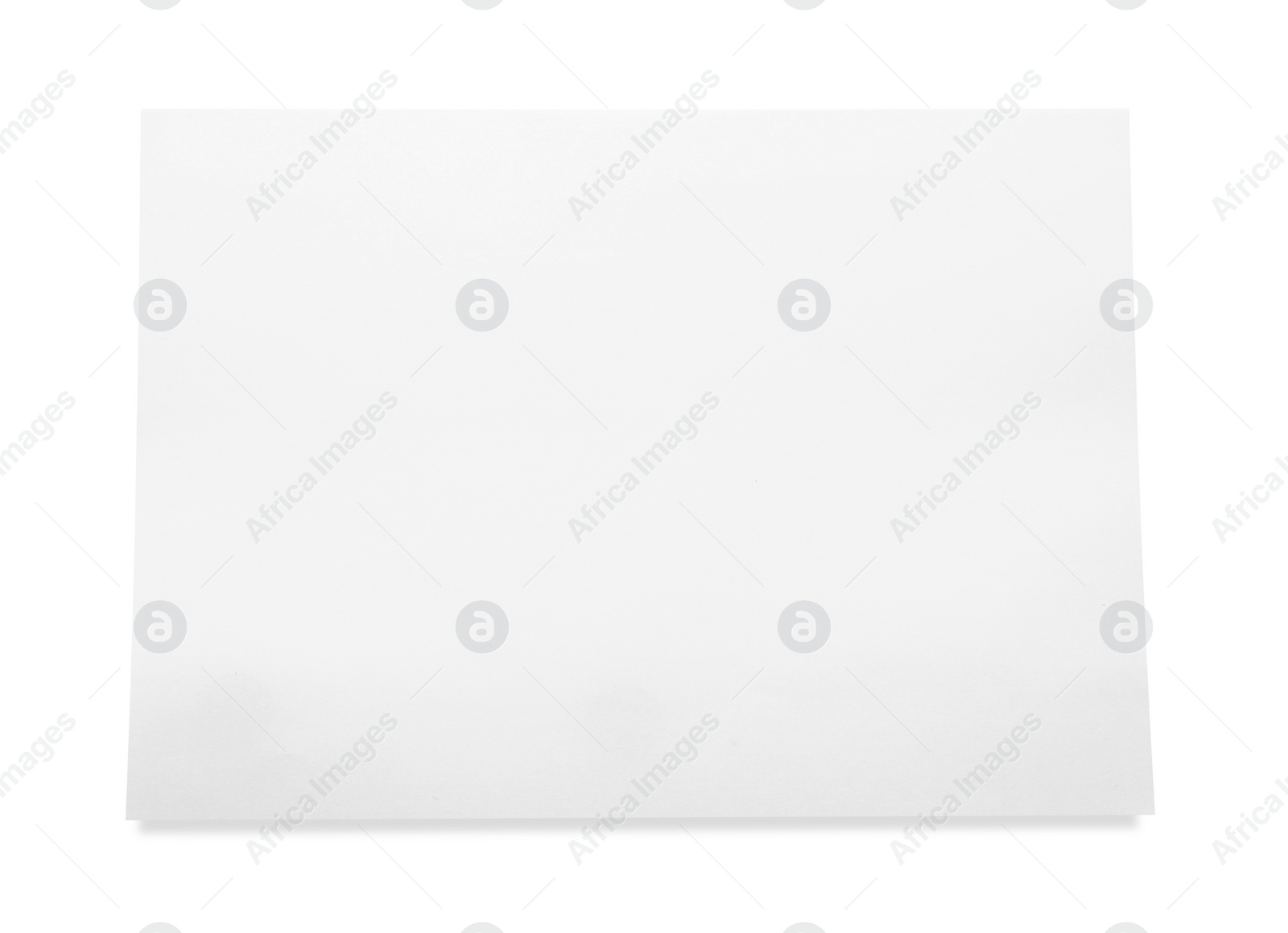 Photo of Blank sheet of paper on white background, top view