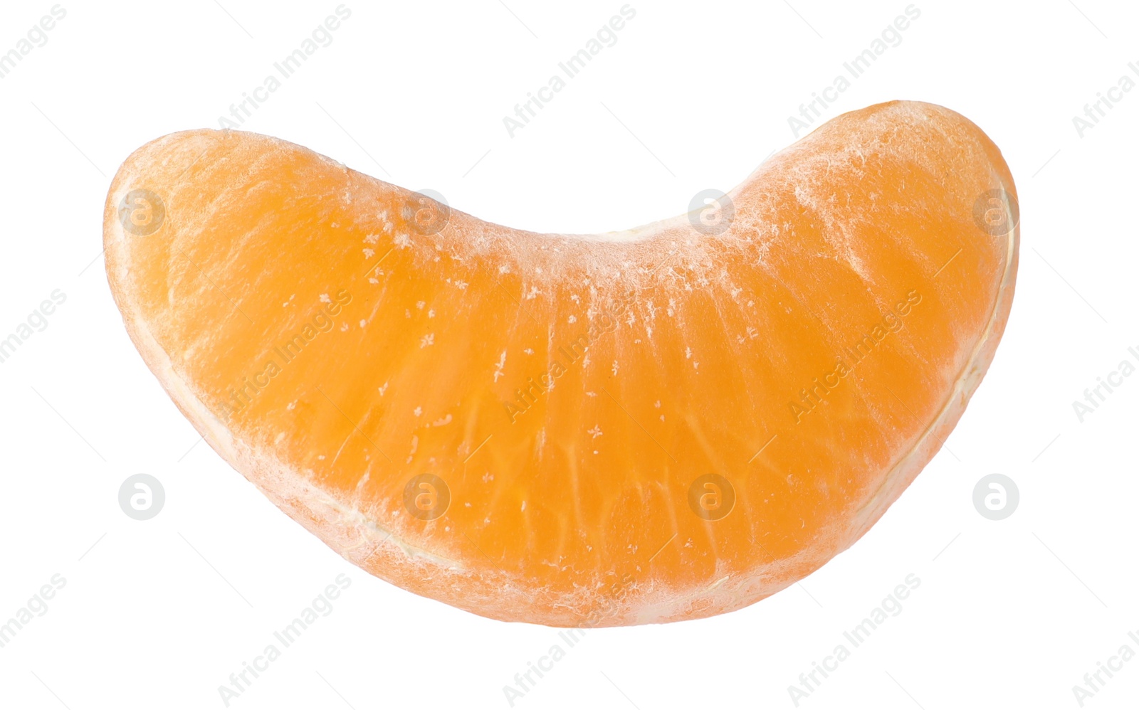 Photo of Piece of fresh ripe tangerine isolated on white