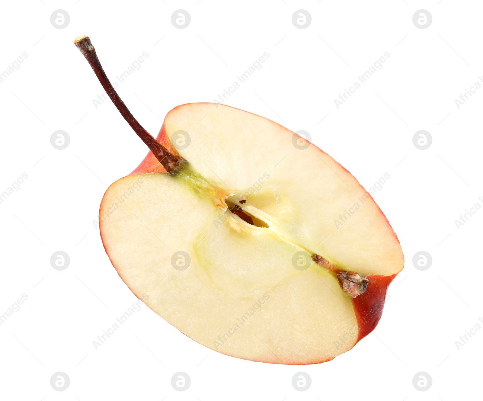 Photo of Piece of ripe red apple isolated on white