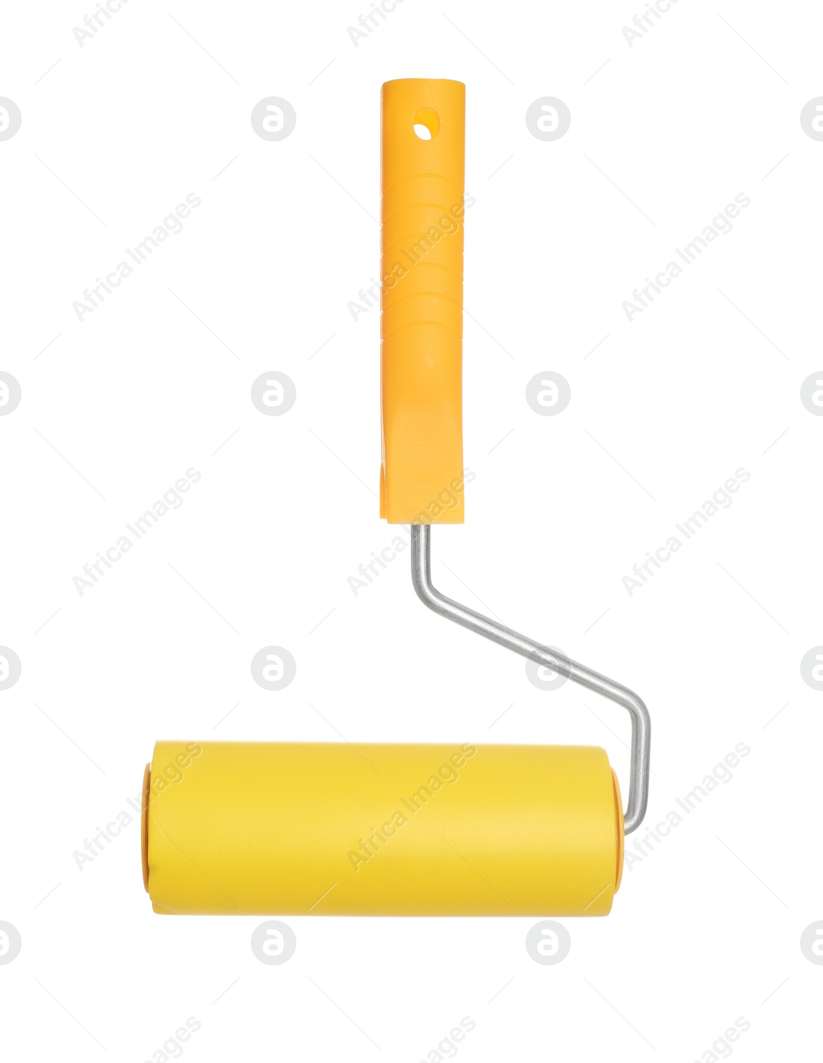 Photo of New paint roller brush isolated on white