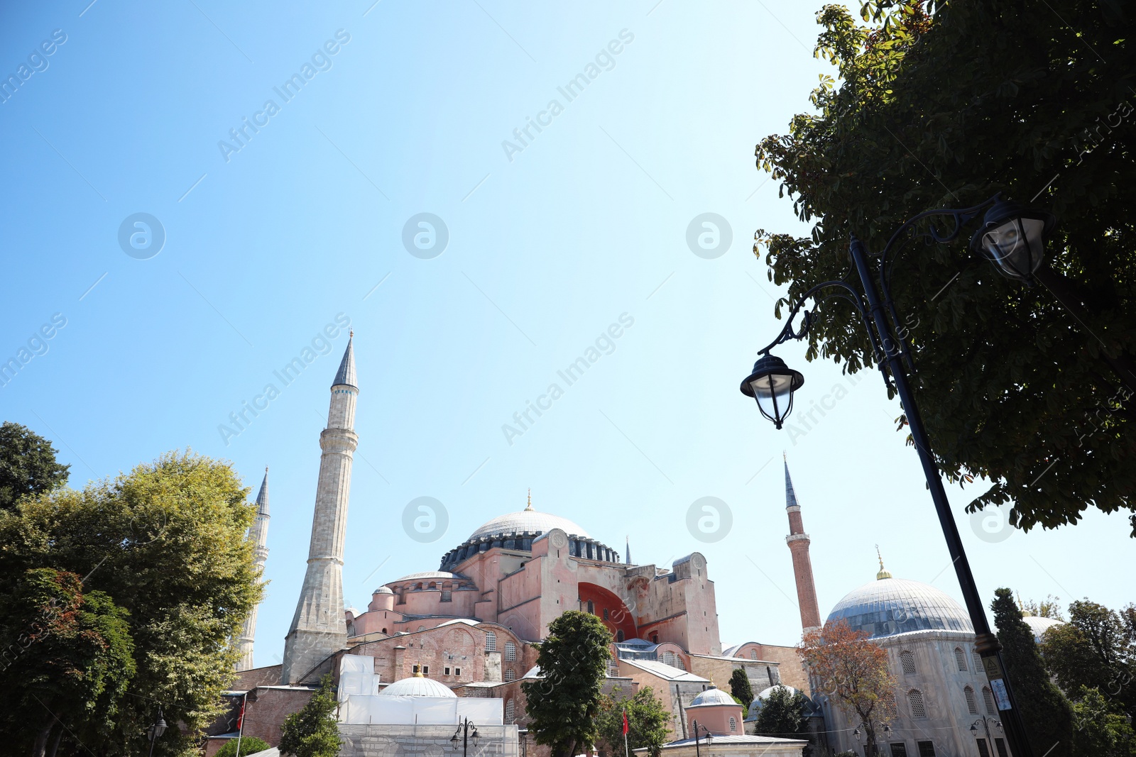 Photo of ISTANBUL, TURKEY - AUGUST 10, 2019: Beautiful Sultan Ahmed Mosque (Blue Mosque) on sunny day