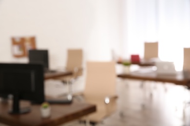 Photo of Modern brightly lit office with bokeh effect