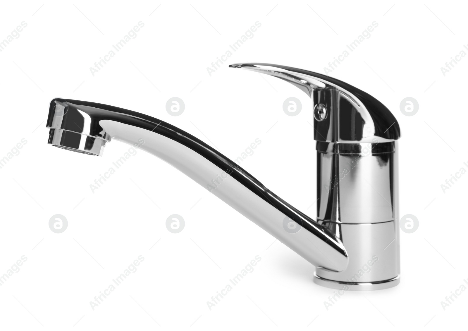 Photo of Single handle water tap isolated on white