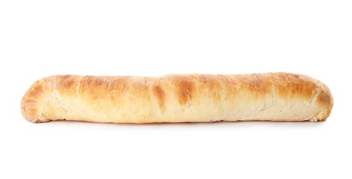 Photo of Tasty baguette isolated on white. Fresh bread