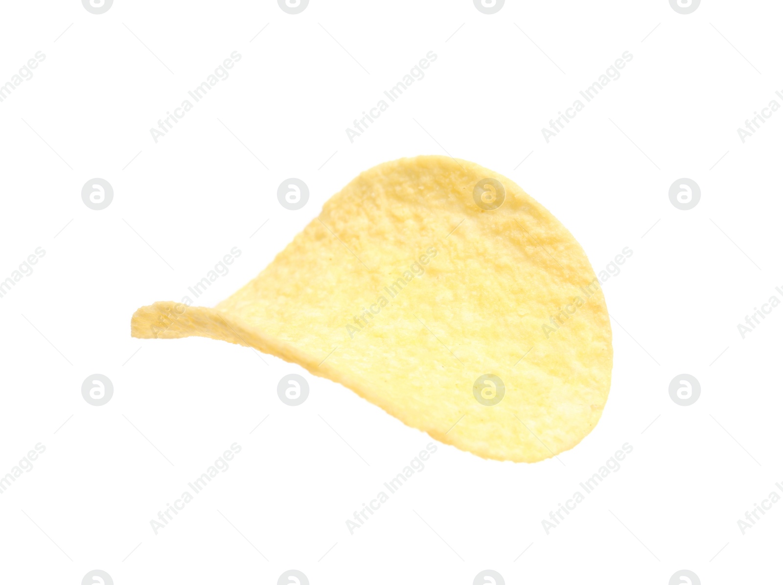 Photo of Tasty crispy potato chip on white background