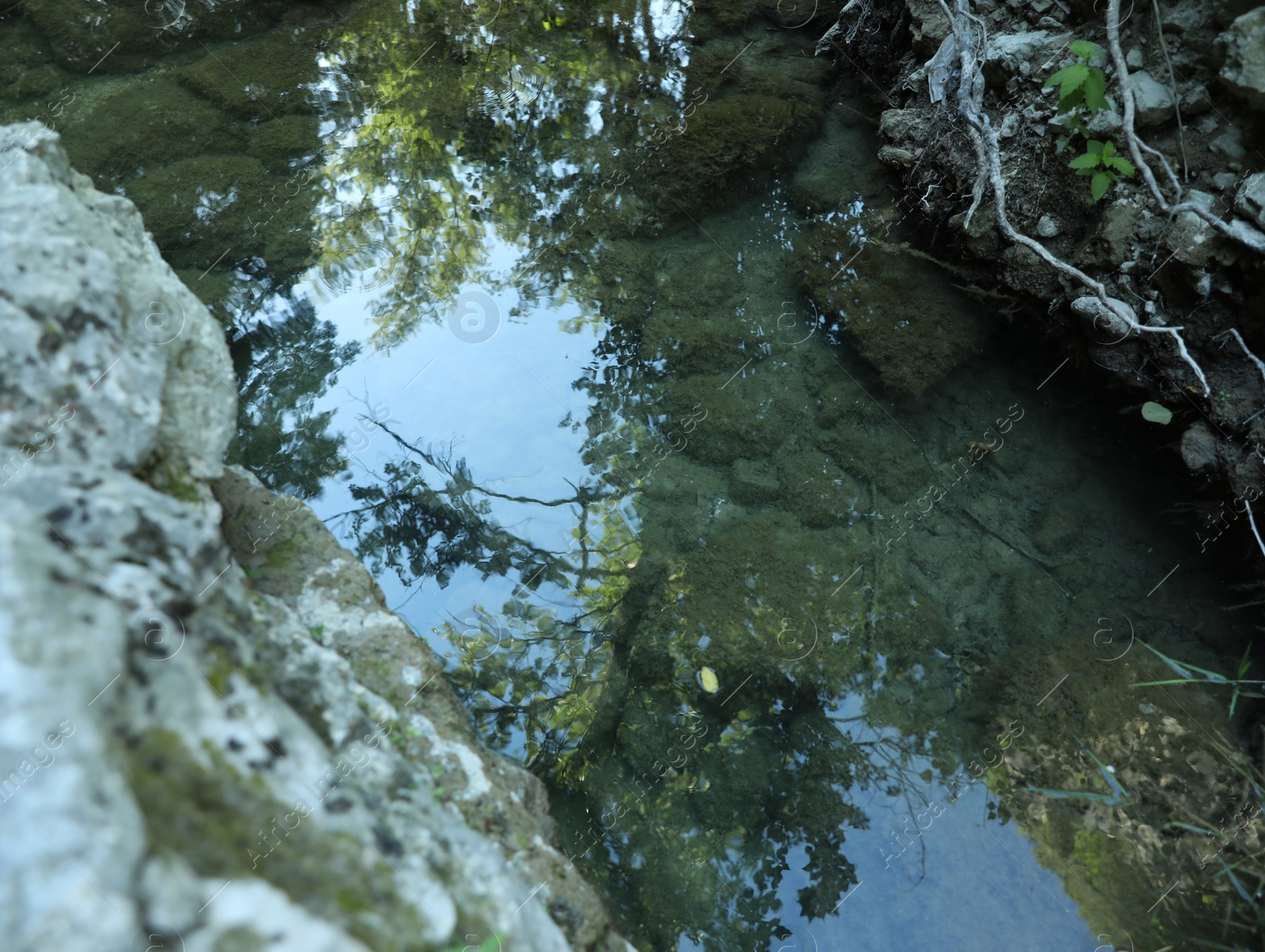 Photo of Picturesque landscape with stones and small river