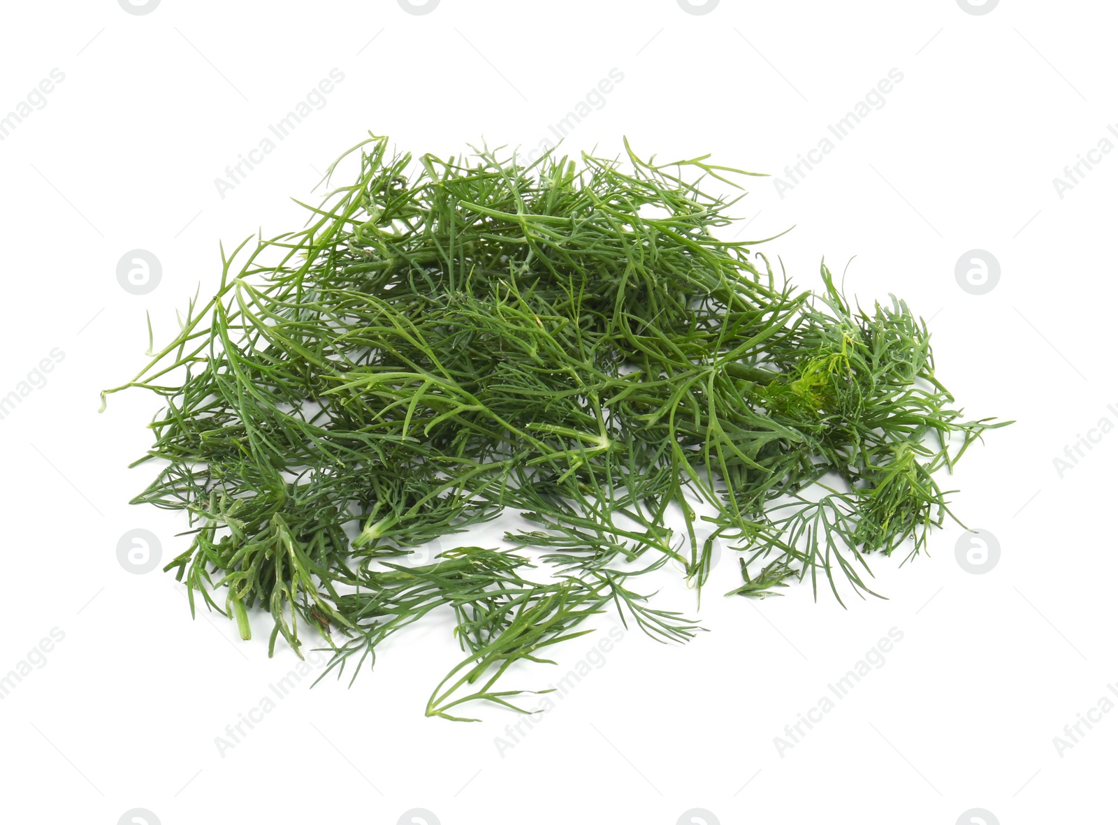 Photo of Pile of fresh green dill isolated on white